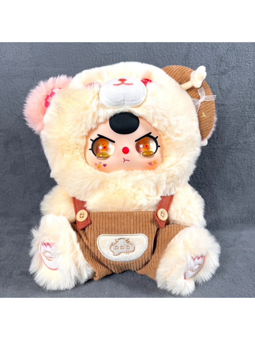 Kimipapa 400% Tiny Cosmos Plush- Time Travel Call (yellow bear)